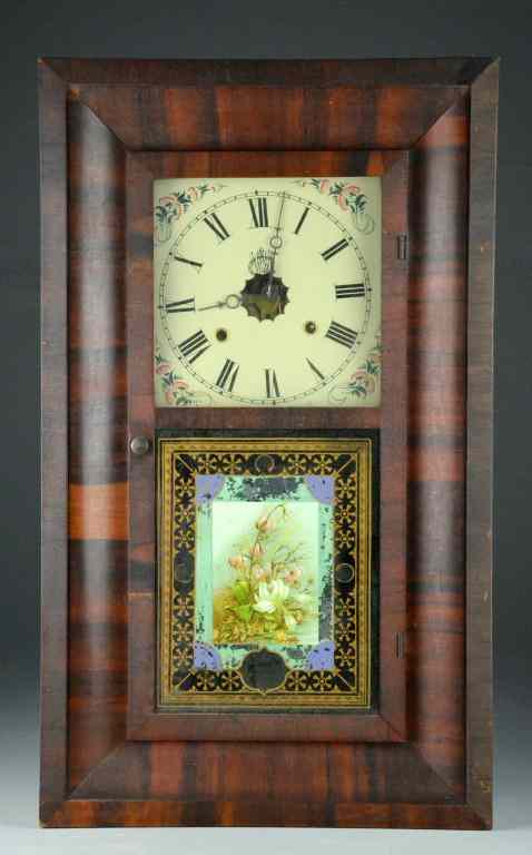 Appraisal: A Waterbury Pendulum And Lever Shelf ClockHaving a painted metal