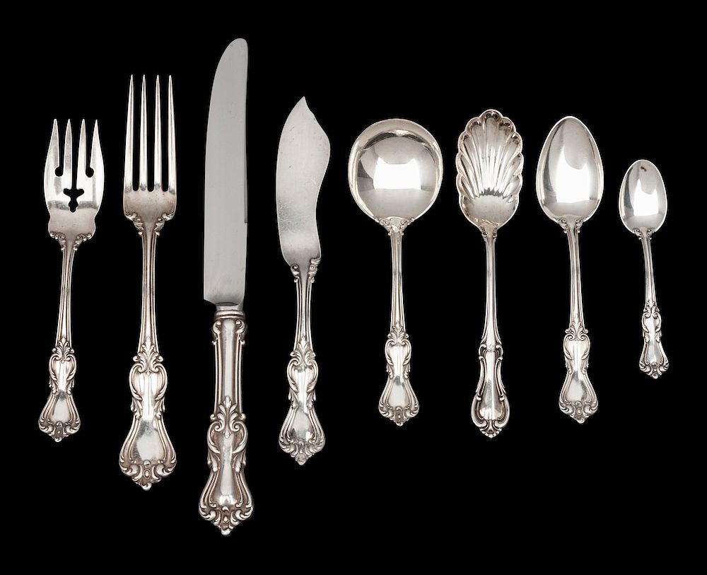 Appraisal: An American Silver Flatware Service An American Silver Flatware Service