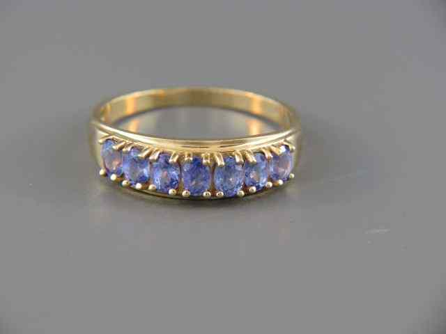 Appraisal: Tanzanite Ring rich oval gems totaling over carat in k