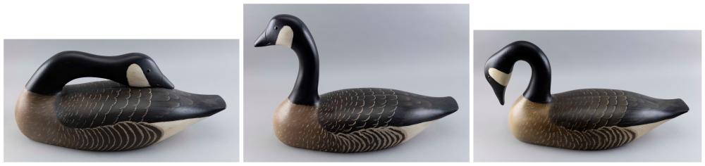 Appraisal: THREE HOLGER SMITH CANADA GEESE MASSACHUSETTS TH CENTURY LENGTHS FROM