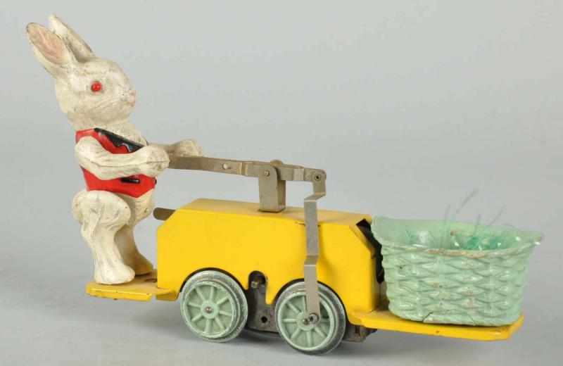 Appraisal: Lionel Peter Rabbit Handcar Clockwork Toy Description American Working Track