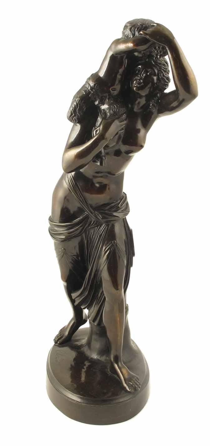 Appraisal: After Claude Michel Clodion - French Bacchante amp Satyr