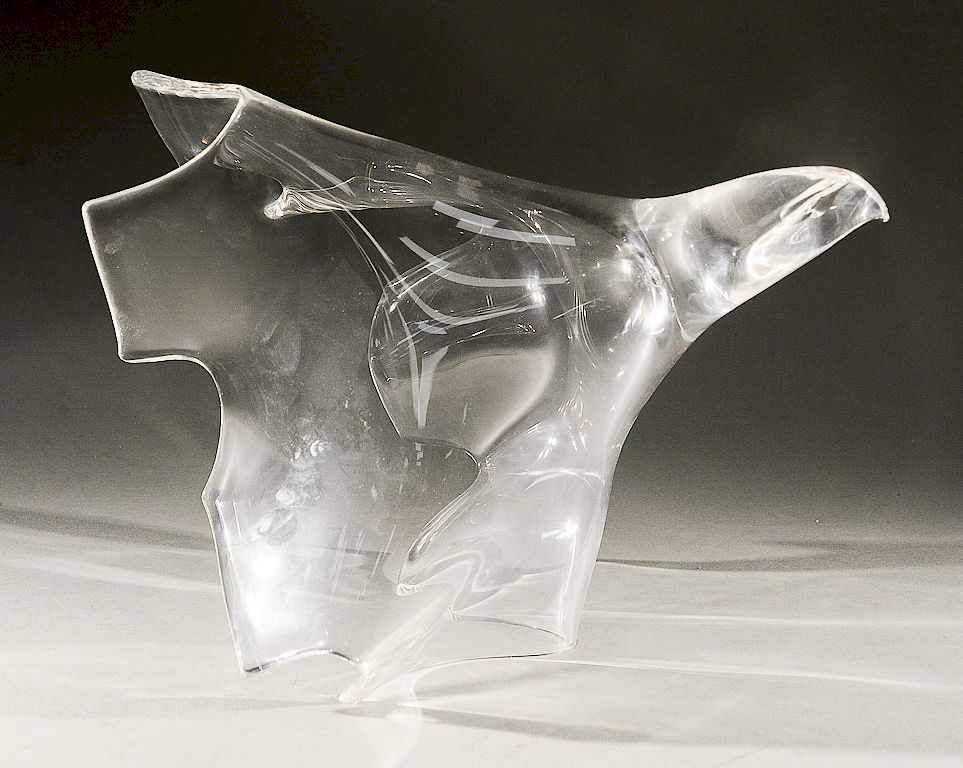 Appraisal: Large Steuben glass flying eagle crystal sculpture designed by Paul