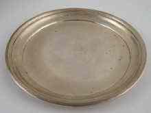 Appraisal: An Irish Georgian silver gaming counter dish with reeded rim