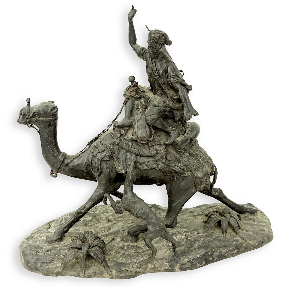 Appraisal: Antique French Orientalist Spelter Sculpture Antique French Orientalist Spelter Sculpture