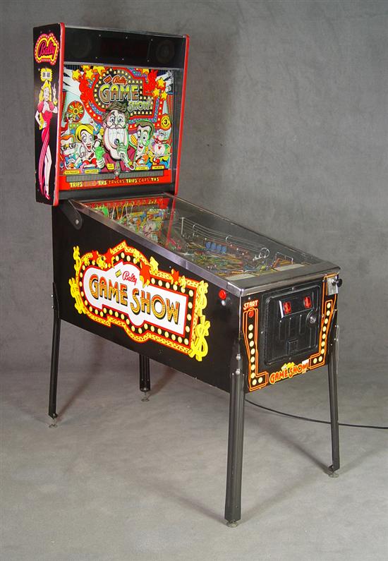 Appraisal: Bally Game Show Pinball Machine Model Lithographed sides on wood