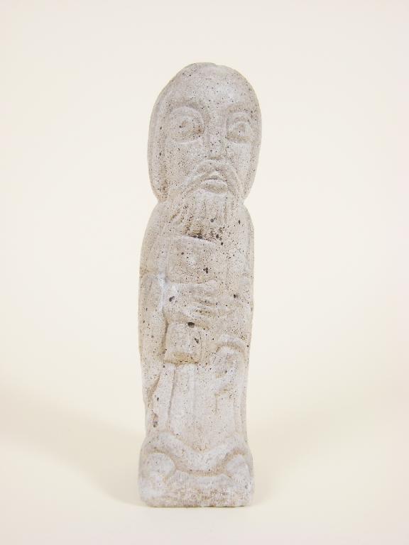 Appraisal: An old possibly mediaeval stone carving of Saint in high