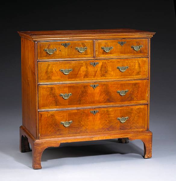 Appraisal: A Queen Anne walnut chest of drawers Massachusetts height in