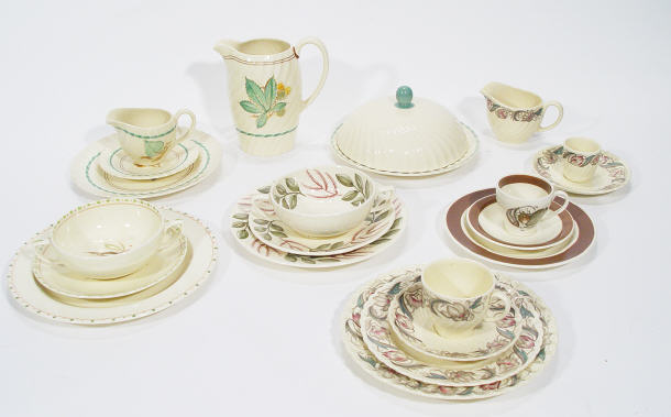 Appraisal: Collection of Susie Cooper dinnerwares comprising a hand painted 'Woodlands'