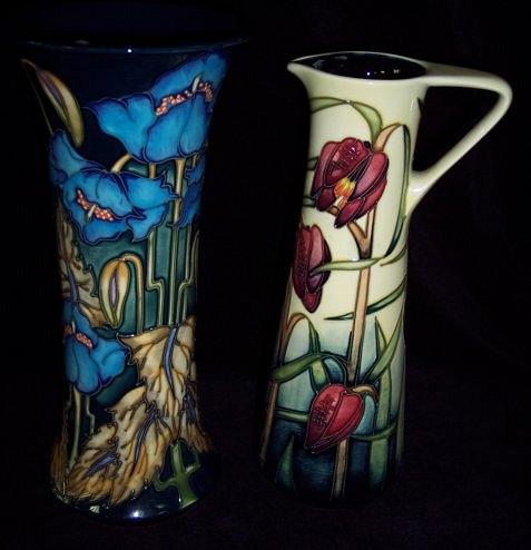 Appraisal: A Moorcroft 'Blue Rhapsody' waisted vase painted blue poppies on