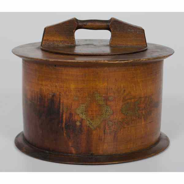 Appraisal: Continental Treenware Lidded Box Continental th century A treenware box