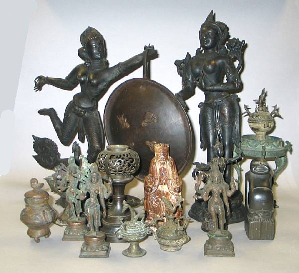 Appraisal: A Group of Asian metalwork and other ornaments The Indian