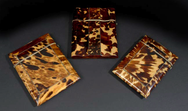 Appraisal: Collection of Three Victorian Tortoiseshell Calling Card Cases fourth quarter