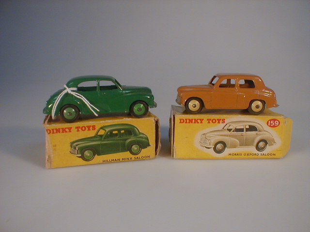 Appraisal: Dinky Toys A Morris Oxford Saloon tan Hillman Minx Saloon