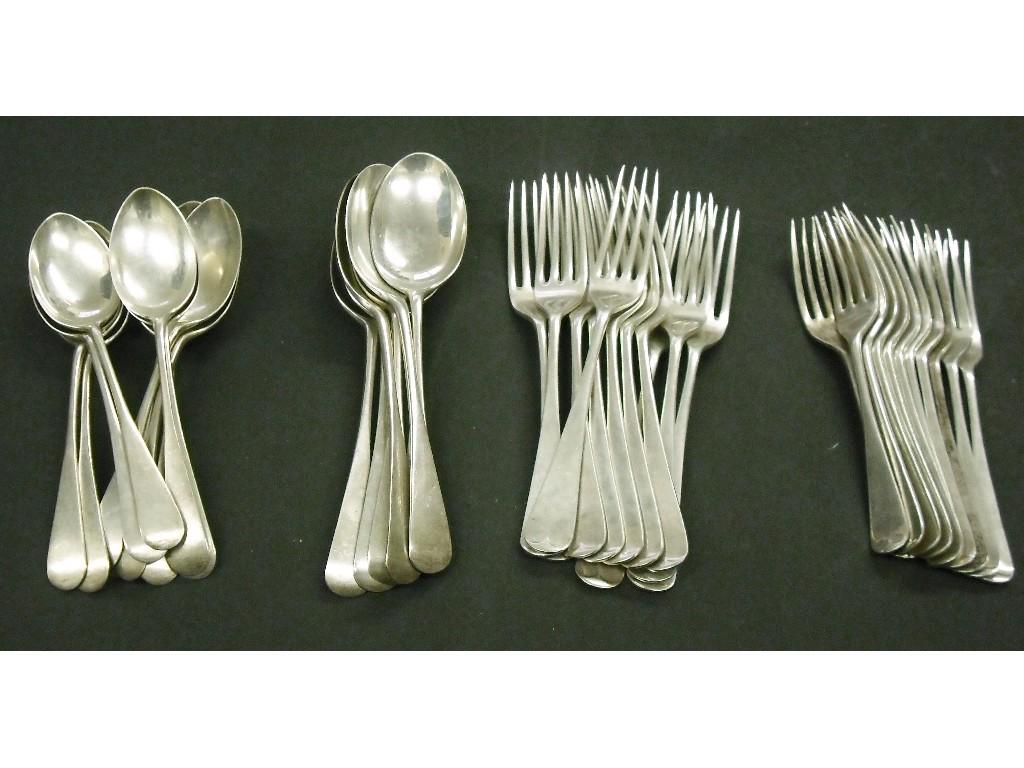 Appraisal: Large quantity of Old English flatware to include twenty-three forks