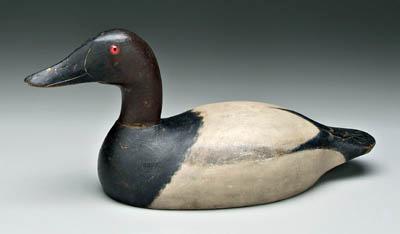 Appraisal: Masons canvasback decoy Seneca Lake style early th century -