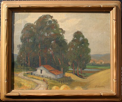 Appraisal: BRUNNER Lawrence A American - California Landscape with Eucalyptus Oil