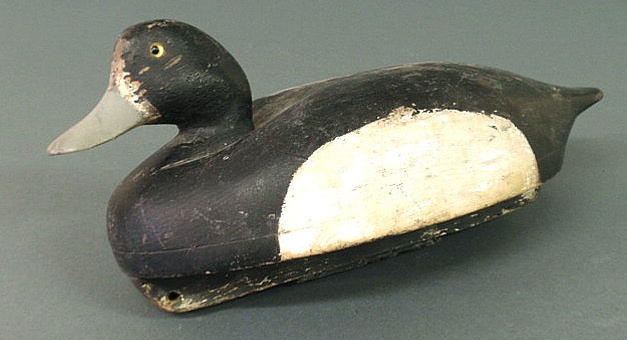 Appraisal: Carved broadbill duck decoy h x l x w