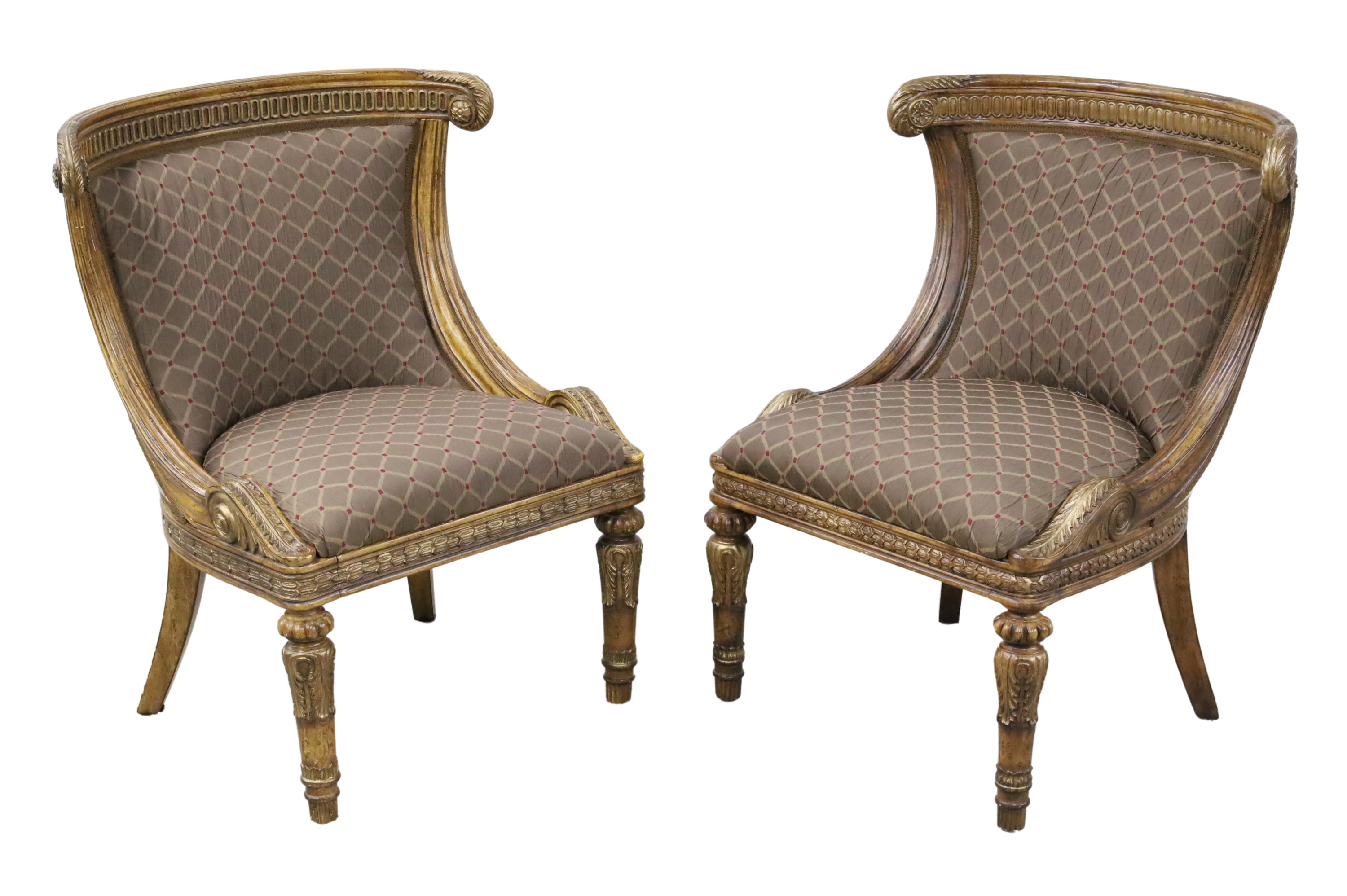 Appraisal: Pair of decorative Louis XVI style carved fruitwood and gilt