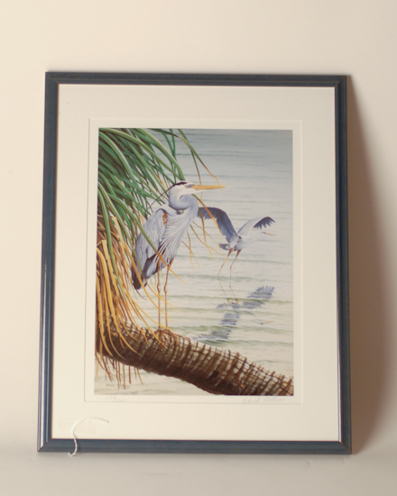 Appraisal: Christi Mathews Print of Cranes numbered dated pencil signed lower