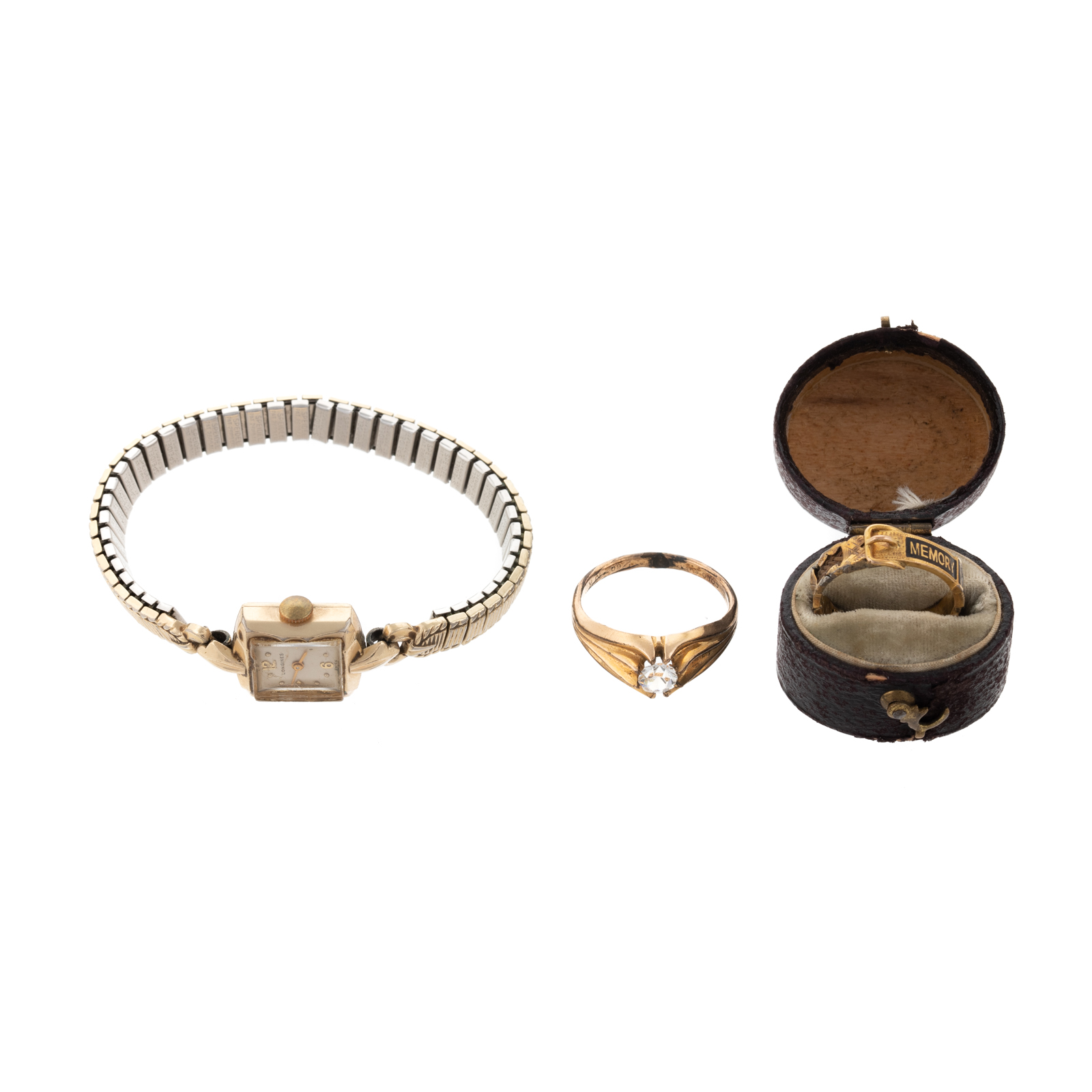 Appraisal: AN S MOURNING HAIR RING GOLD-FILLED JEWELRY K yellow gold