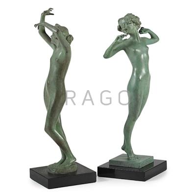 Appraisal: Emil Fuchs American - Two works of art Dawn Bronze