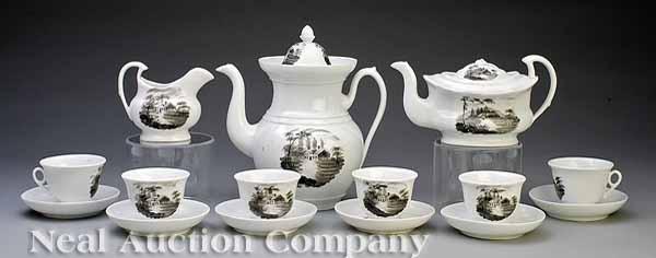 Appraisal: A Good American Porcelain Tea and Coffee Service c attributed