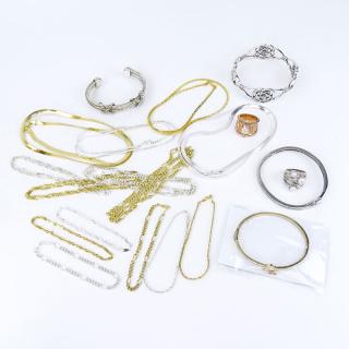 Appraisal: Collection of Contemporary Fashion Jewelry Including Necklaces Bracelets and Rings