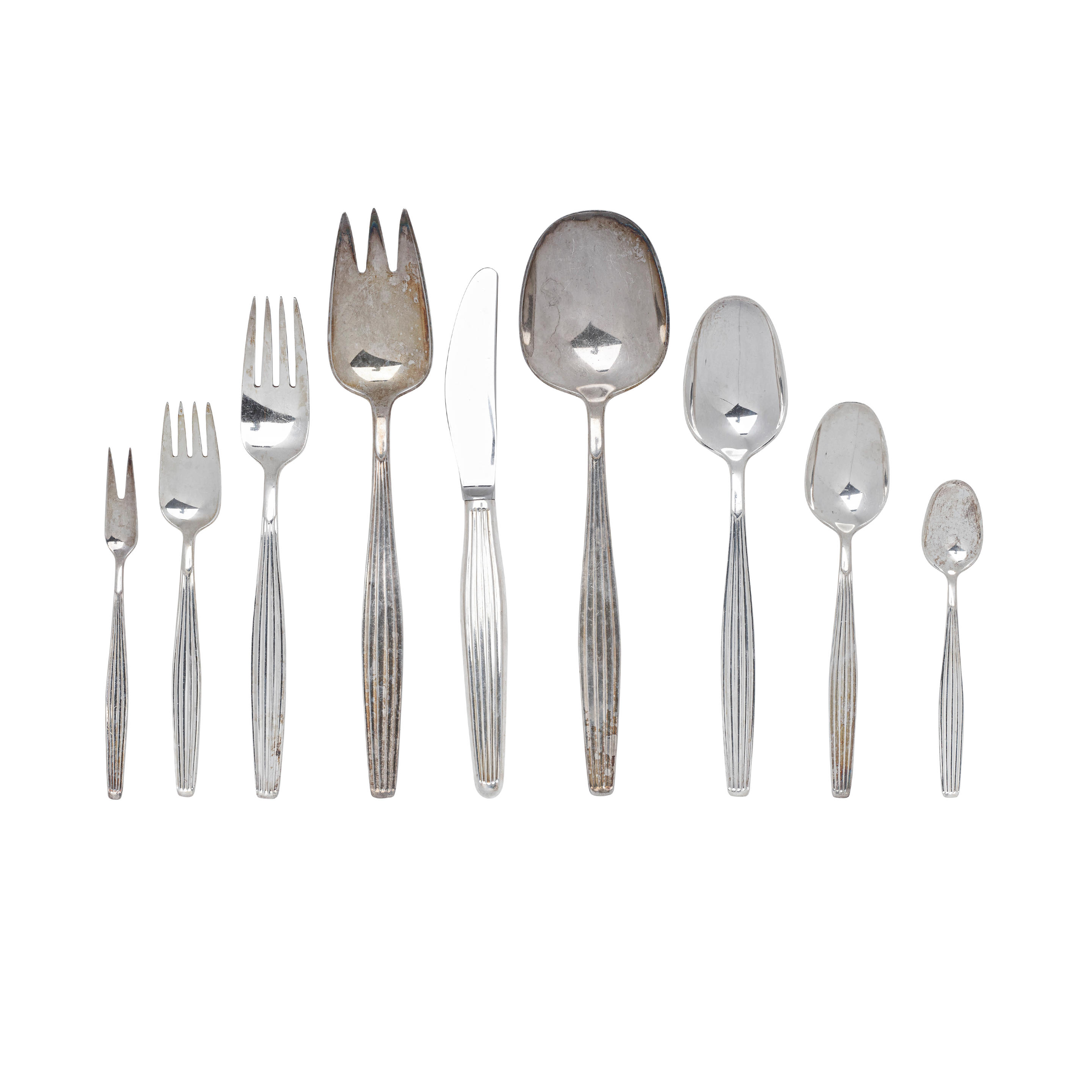 Appraisal: A NORWEGIAN STANDARD SILVER PARTIAL FLATWARE SERVICE BY J TOSTRUP