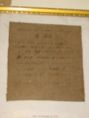 Appraisal: A PIECE OF THE ENVELOPE TO AIRSHIP R which burst