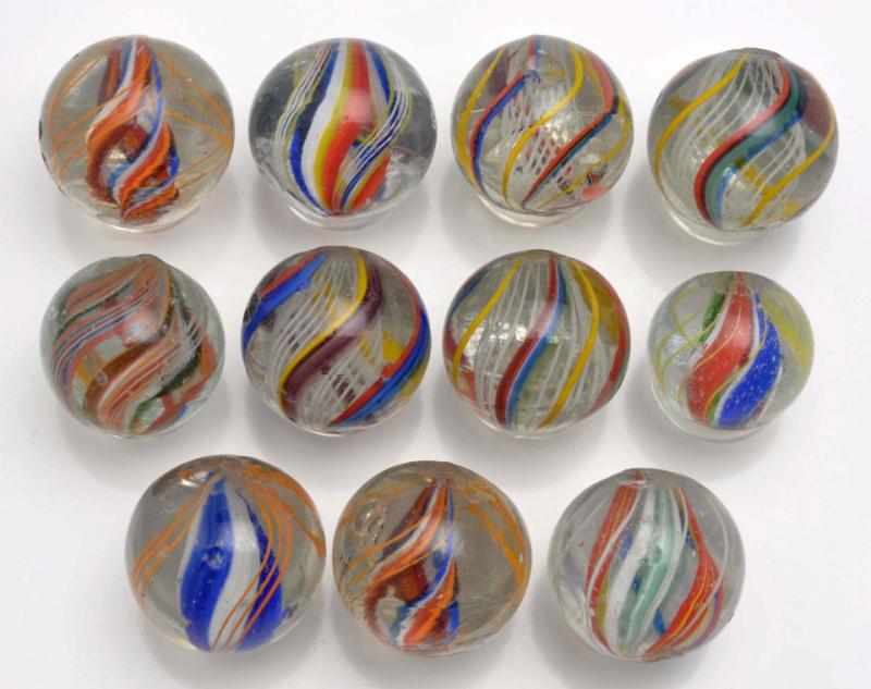 Appraisal: Lot of Handmade Swirl Marbles Description Includes a multicolored variety