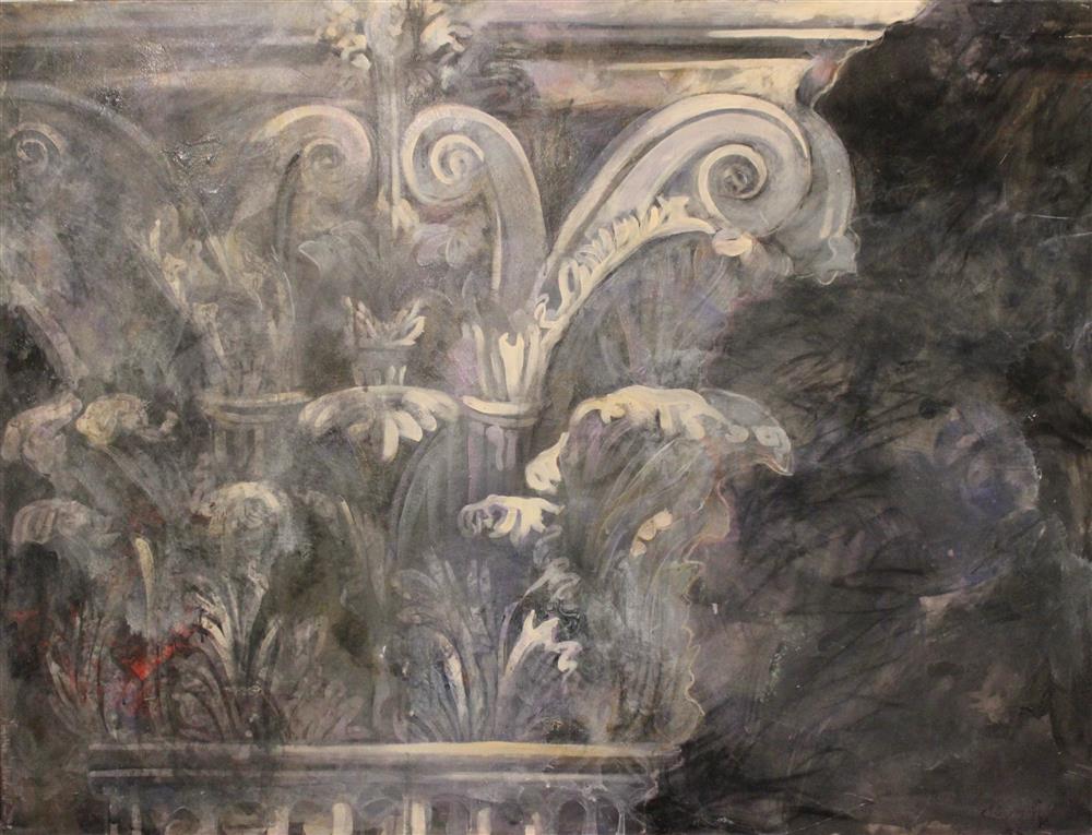 Appraisal: EUGENIO CUTTICA ARGENTINE - CORINTHIAN COLUMN Acrylic and oil on