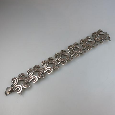 Appraisal: Jose Luis Flores Mexican Sterling Silver Bracelet g weight cm