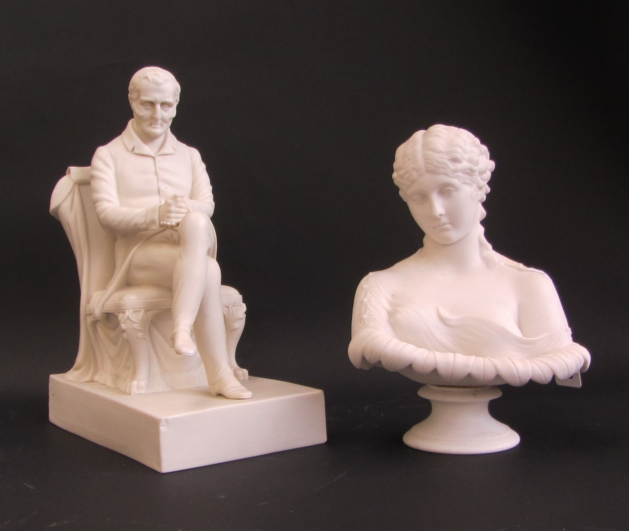 Appraisal: A Copeland parian figure 'The Duke of Wellington' raised on