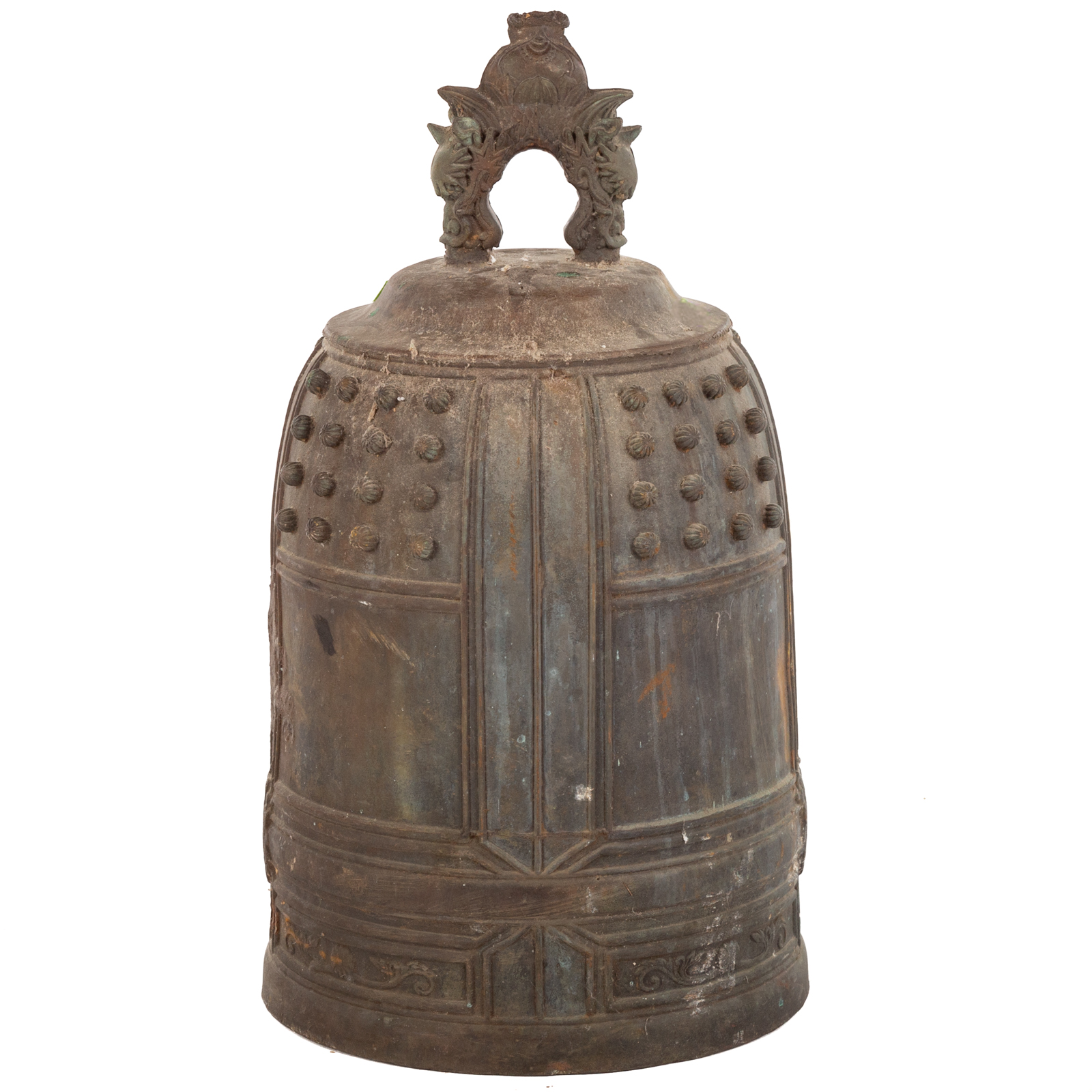 Appraisal: ASIAN BRONZE TEMPLE BELL th century or earlier large bell