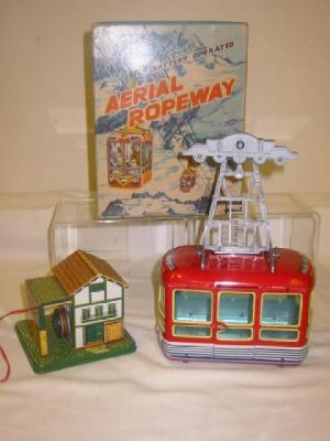 Appraisal: A Japanese Aerial Ropeway battery operated tin plate novelty toy