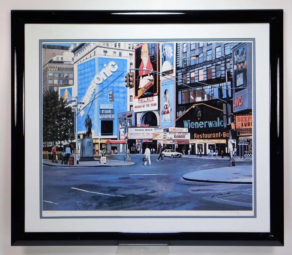 Appraisal: KEN KEELEY NEW YORK CITY STREET CORNER LITHOGRAPH New York