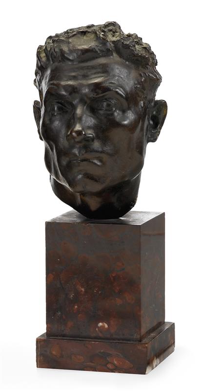 Appraisal: Charles Grafly - head of a man Bronze with stone