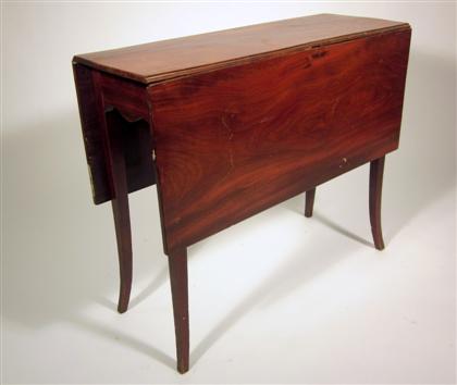 Appraisal: George III style mahogany drop-leaf table The rectangular top with