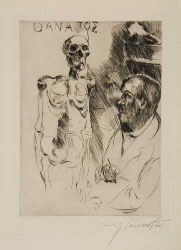 Appraisal: LOVIS CORINTH Der K nstler und der Tod I Drypoint