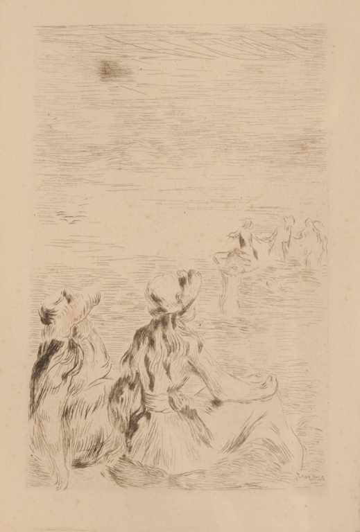 Appraisal: Pierre-Auguste Renoir French - ''Sur la Plage a Berneval'' restrike