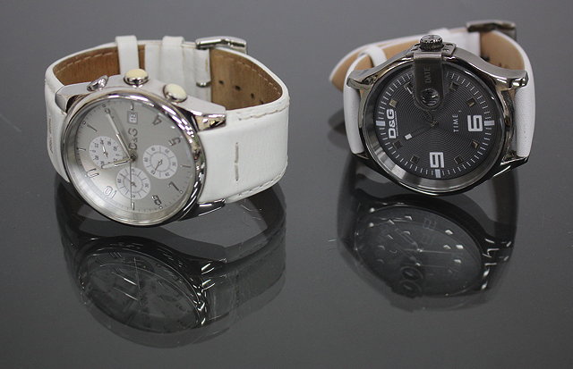 Appraisal: TWO WRISTWATCHES by Dolce Gabanna one with a grey dial