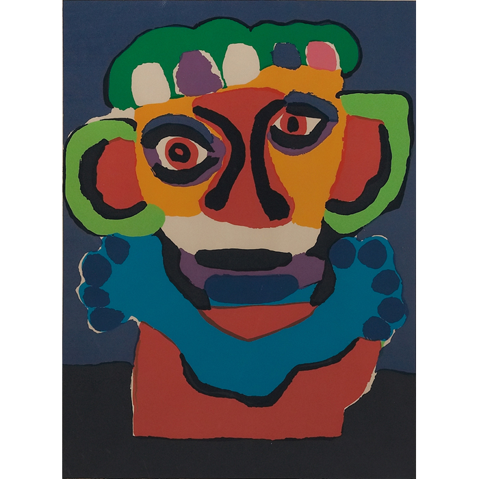 Appraisal: Karel Appel Dutch - ''Face '' c color lithograph ''