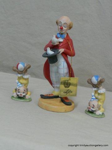 Appraisal: Trio of Lefton Clown Figurines - See photos- Clearly marked