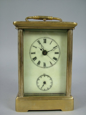 Appraisal: A brass cased repeater carriage clock early th century the