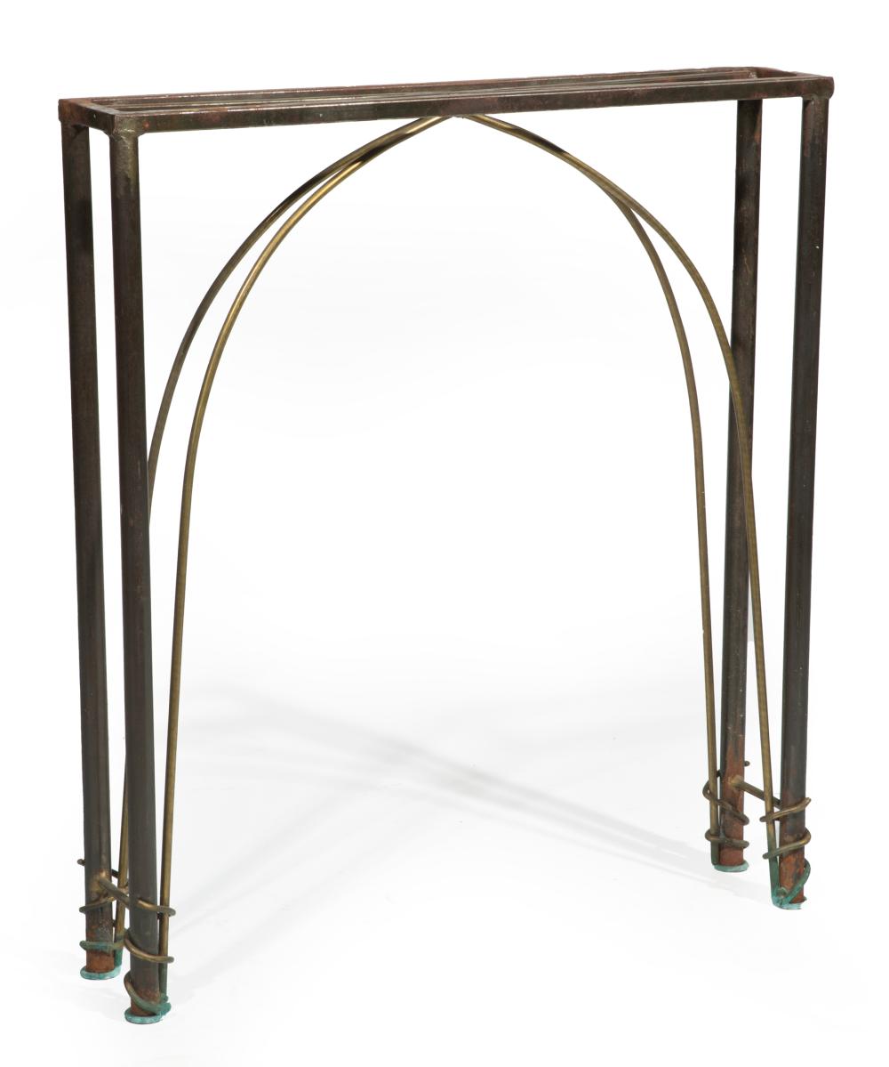 Appraisal: Mario Villa Nicaraguan New Orleans - Patinated Metal Console Table