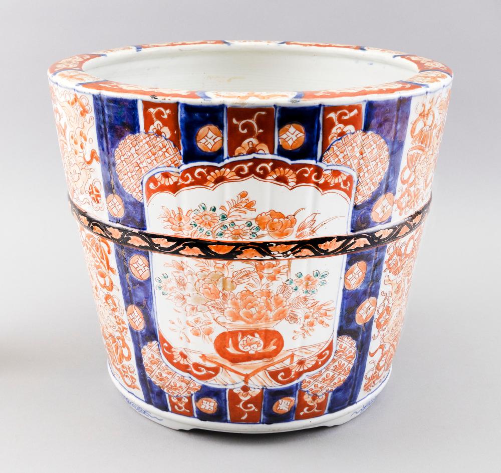 Appraisal: JAPANESE MEIJI PERIOD IMARI PORCELAIN PLANTER CIRCA HEIGHT DIAMETER JAPANESE