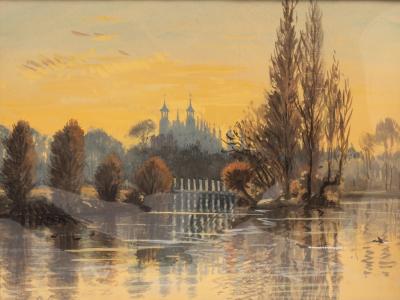 Appraisal: John Doyle born View of the Chapel Eton signed watercolour