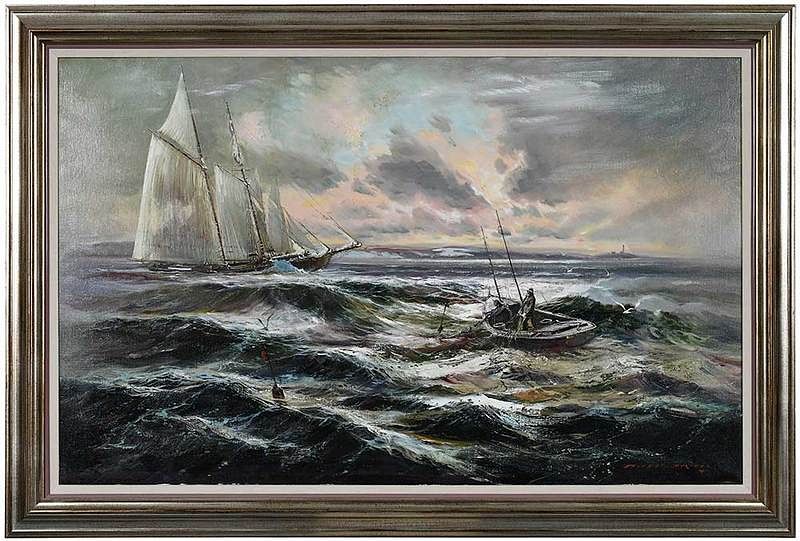 Appraisal: Joseph Douglas Purcell Nova Scotia Canadian - Fishing Off the