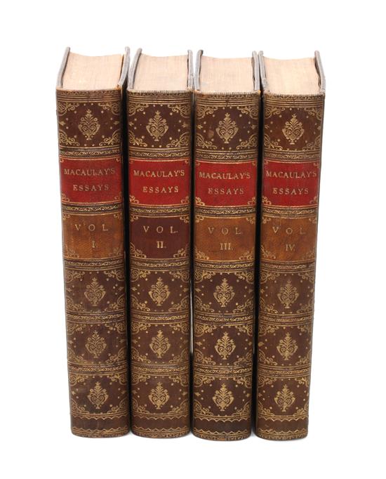 Appraisal: Sale Lot MACAULAY LORD The Works of Lord Macaulay London